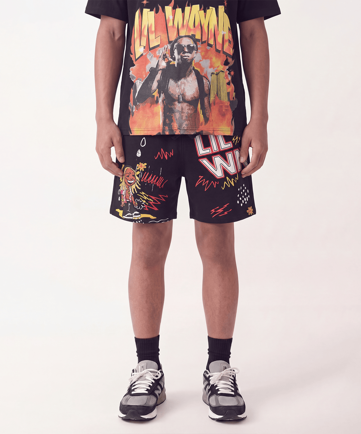 Reason Clothing Featured Kids Lil Wayne Fleece Short - Black