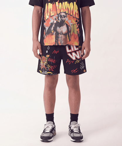 Reason Clothing Featured Kids Lil Wayne Fleece Short - Black