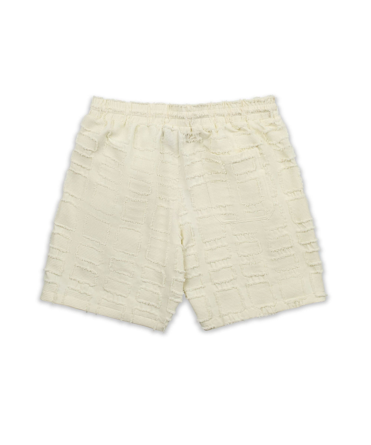 Reason Clothing Best Seller Grid Kid's Textured Shorts - Cream