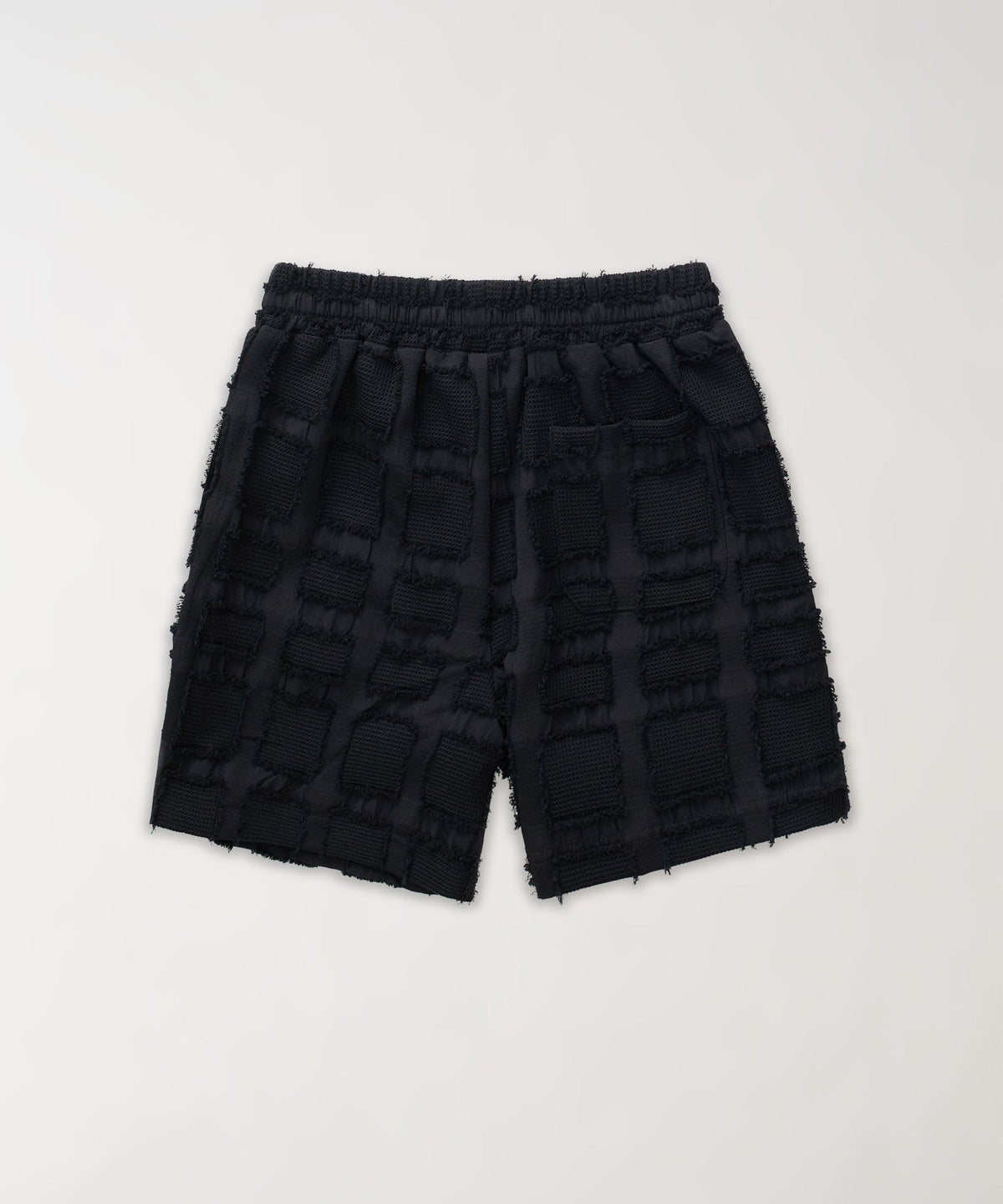 Reason Clothing Signature Grid Kid's Textured Shorts - Black