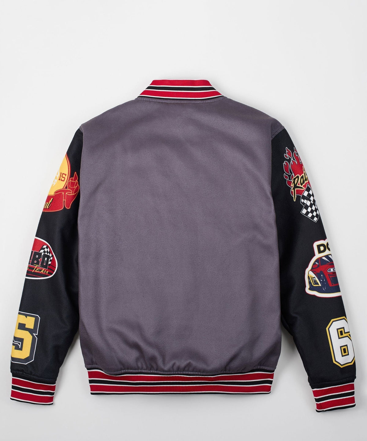 Reason Clothing Deals Kids Dodge Hellcat Varsity Jacket - Grey
