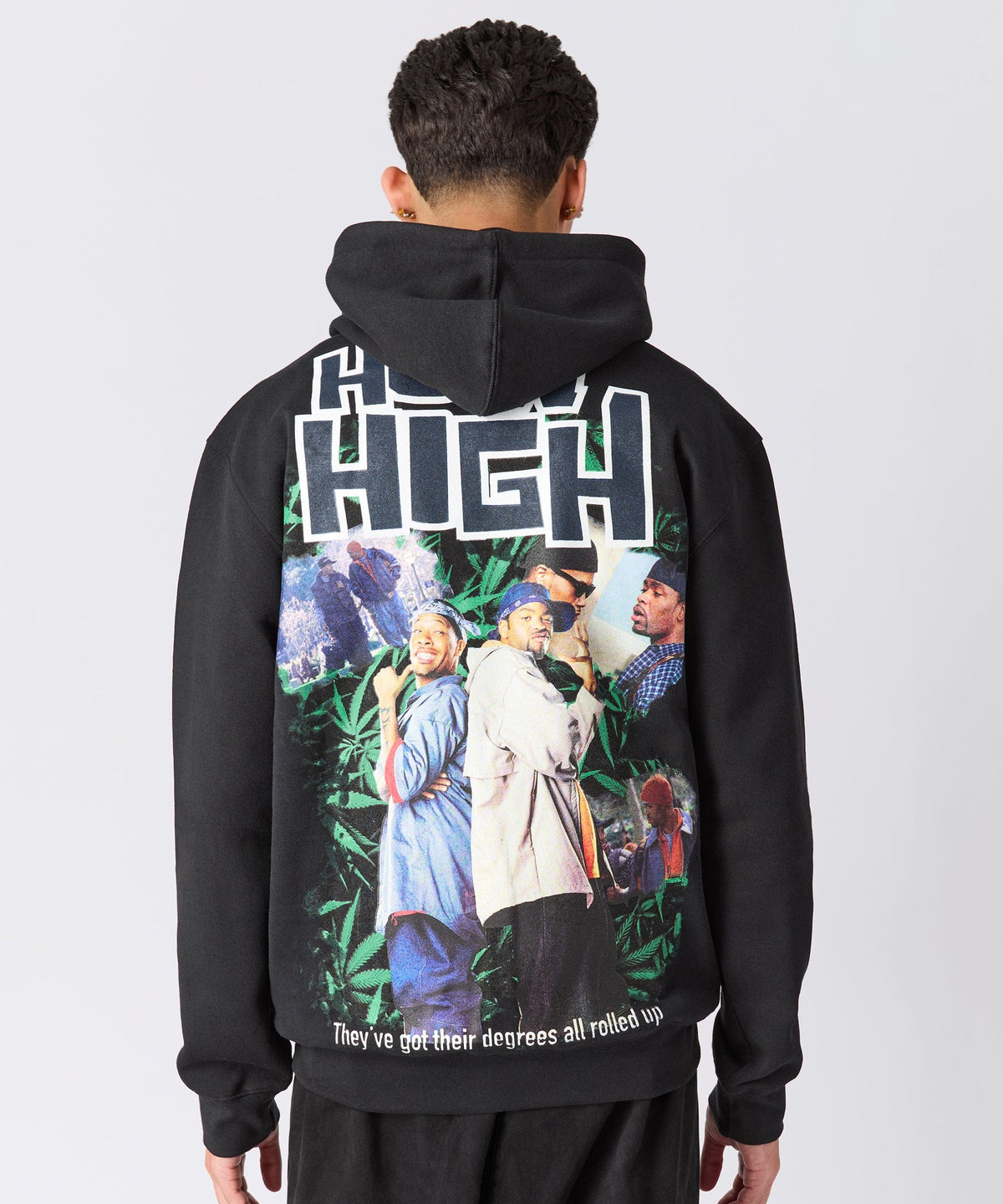 Reason Clothing Everyday How High They've Got Their Degrees Graphic Hoodie - Black