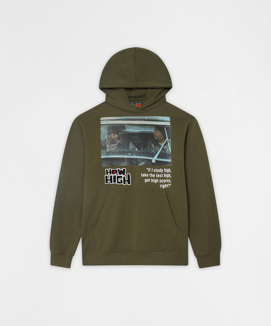 Reason Clothing Deals How High Study High Graphic Hoodie - Olive Green