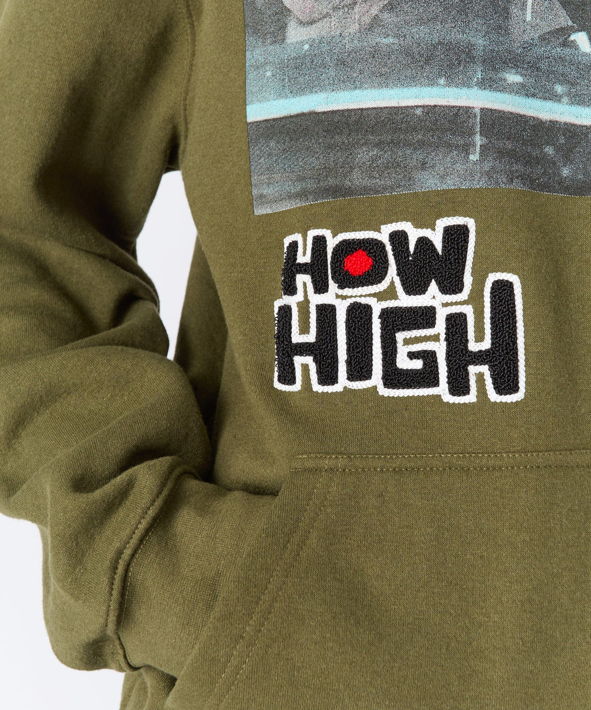 Reason Clothing Deals How High Study High Graphic Hoodie - Olive Green