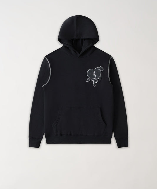 Reason Clothing Trending Heartless Chenille Patch Graphic Hoodie - Black