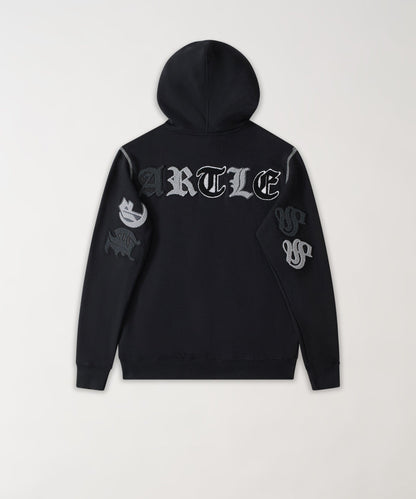 Reason Clothing Trending Heartless Chenille Patch Graphic Hoodie - Black