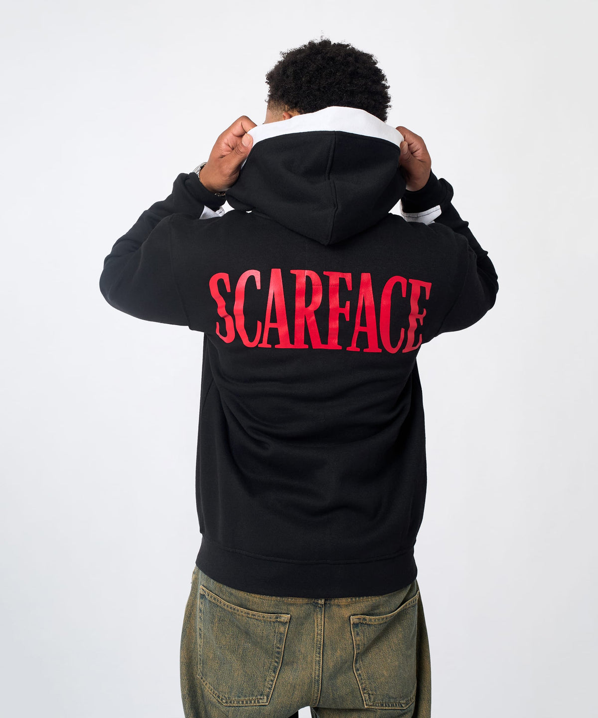 Reason Clothing Special Offer Scarface Tony Montana Zip Hoodie - Black