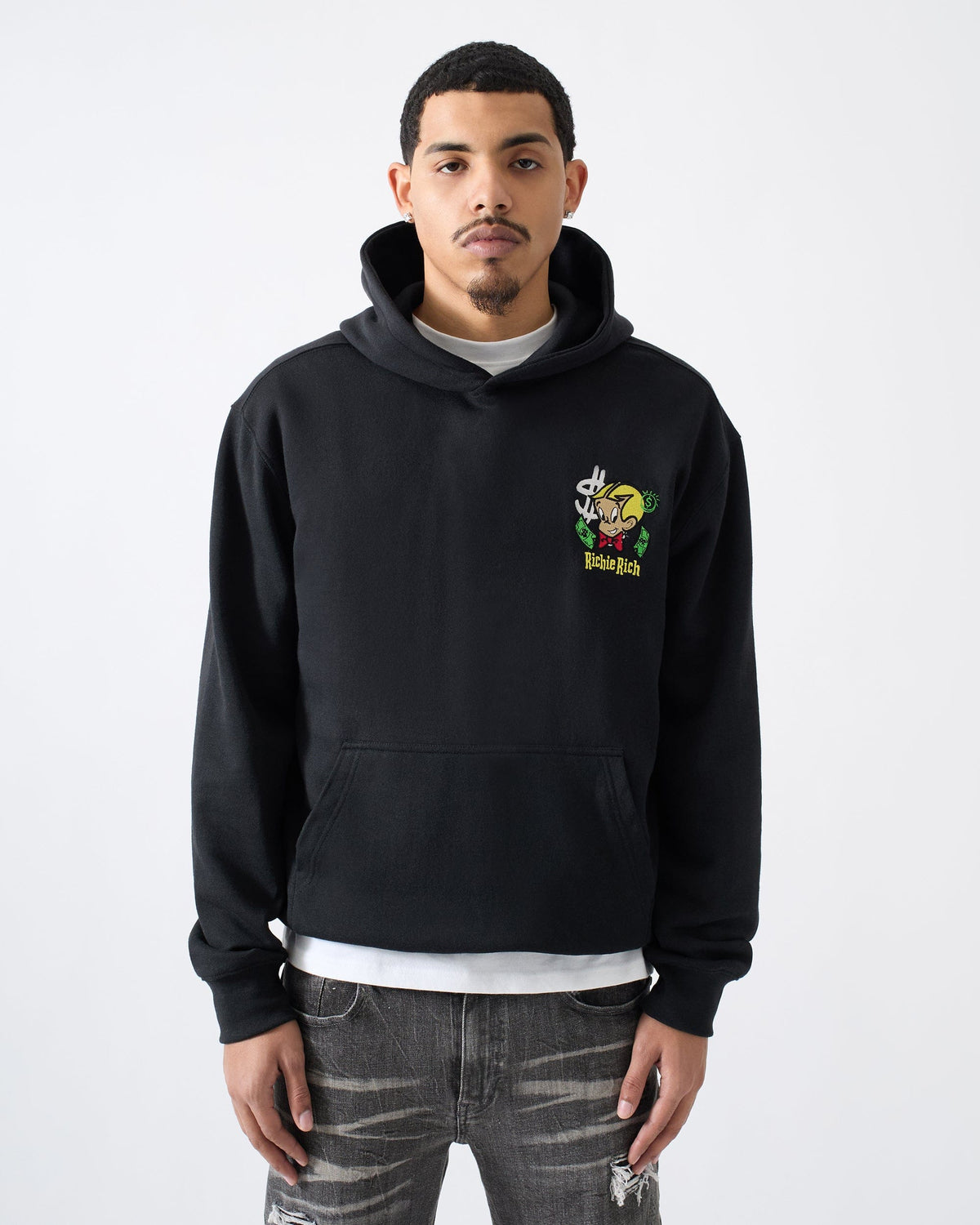 Reason Clothing New Richie Rich We Keep Winning Graphic Hoodie - Black