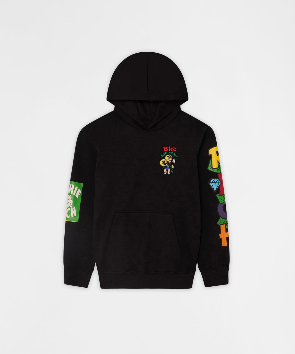Reason Clothing Great Value Richie Rich Big Spender Graphic Hoodie - Black