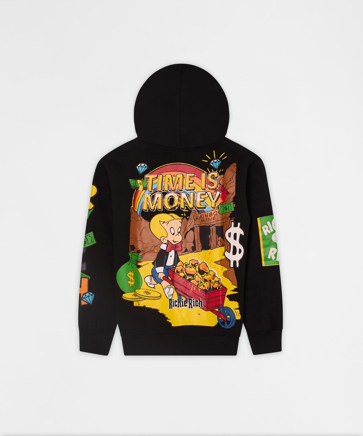 Reason Clothing Great Value Richie Rich Big Spender Graphic Hoodie - Black