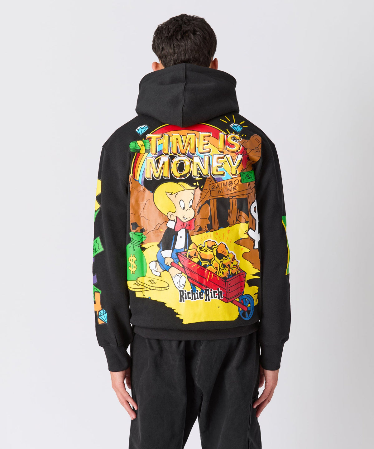 Reason Clothing Great Value Richie Rich Big Spender Graphic Hoodie - Black