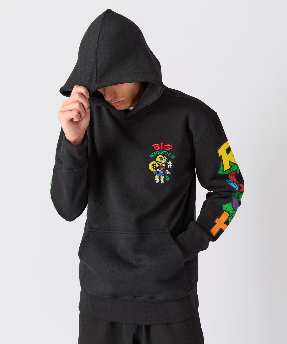 Reason Clothing Great Value Richie Rich Big Spender Graphic Hoodie - Black