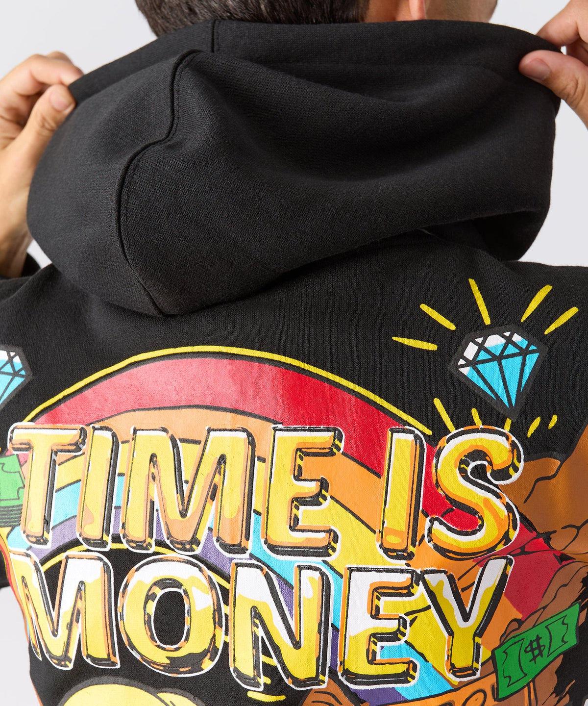 Reason Clothing Great Value Richie Rich Big Spender Graphic Hoodie - Black