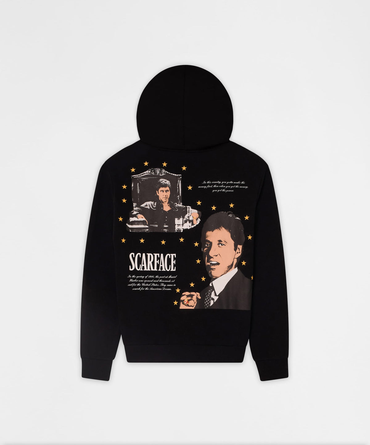 Reason Clothing Customer Favorite Scarface Tony Montana Graphic Hoodie - Black