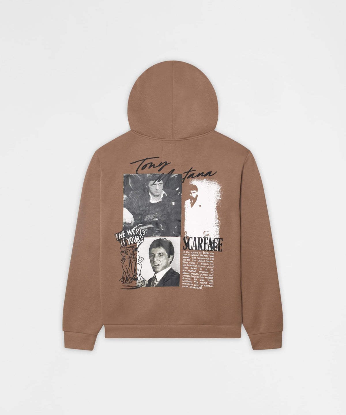 Reason Clothing Signature Scarface Full Zip Hoodie - Brown
