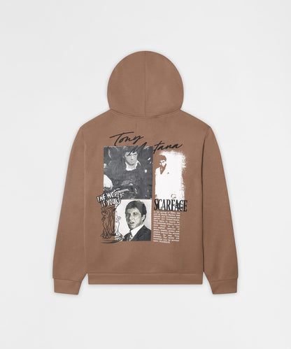 Reason Clothing Signature Scarface Full Zip Hoodie - Brown