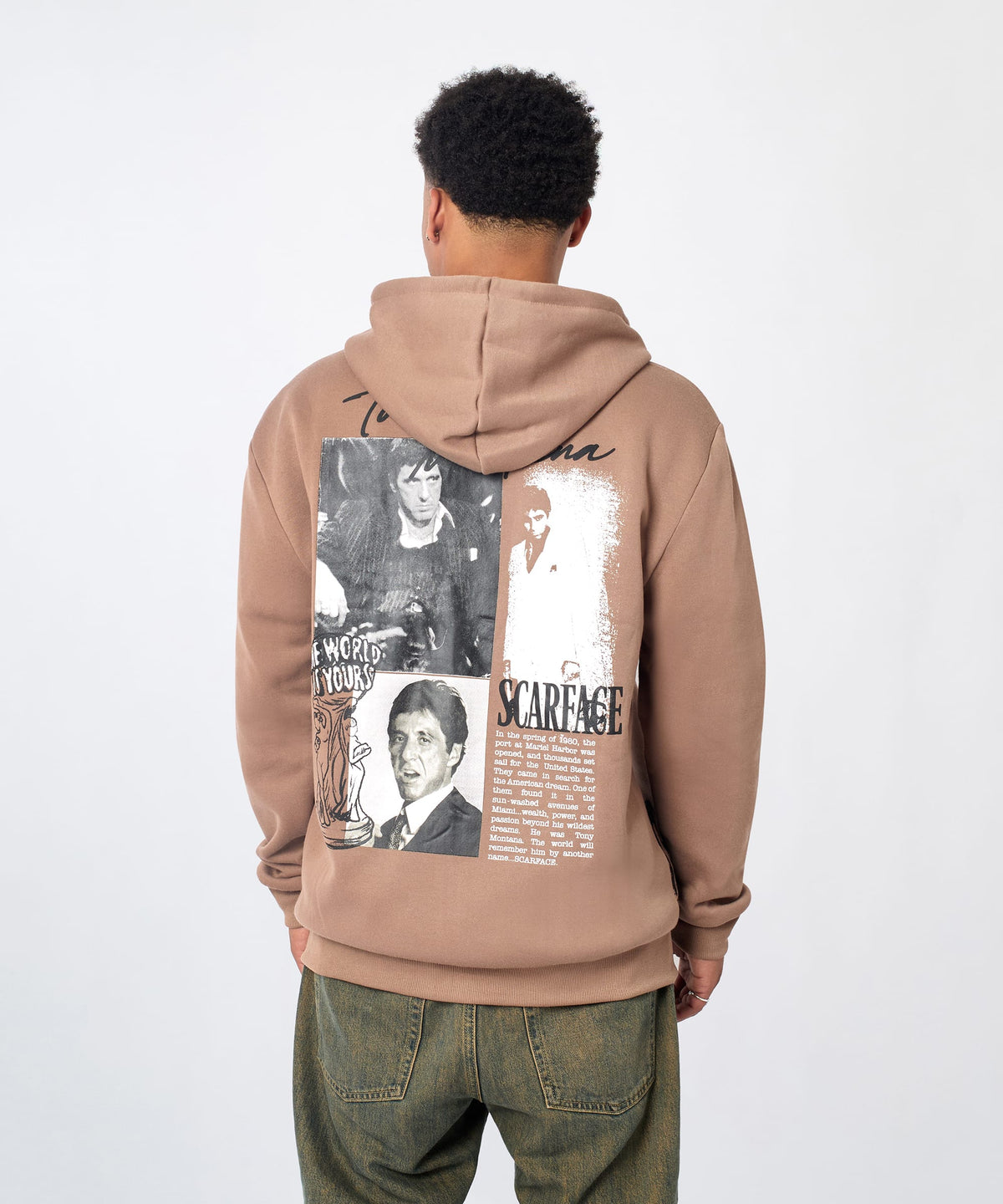 Reason Clothing Signature Scarface Full Zip Hoodie - Brown