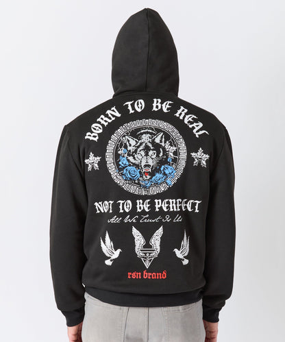 Reason Clothing Premium Trust No. 1 Graphic Long Sleeve Hoodie - Black