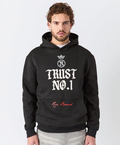 Reason Clothing Premium Trust No. 1 Graphic Long Sleeve Hoodie - Black