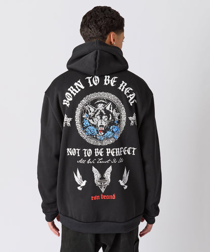 Reason Clothing Premium Trust No. 1 Graphic Long Sleeve Hoodie - Black