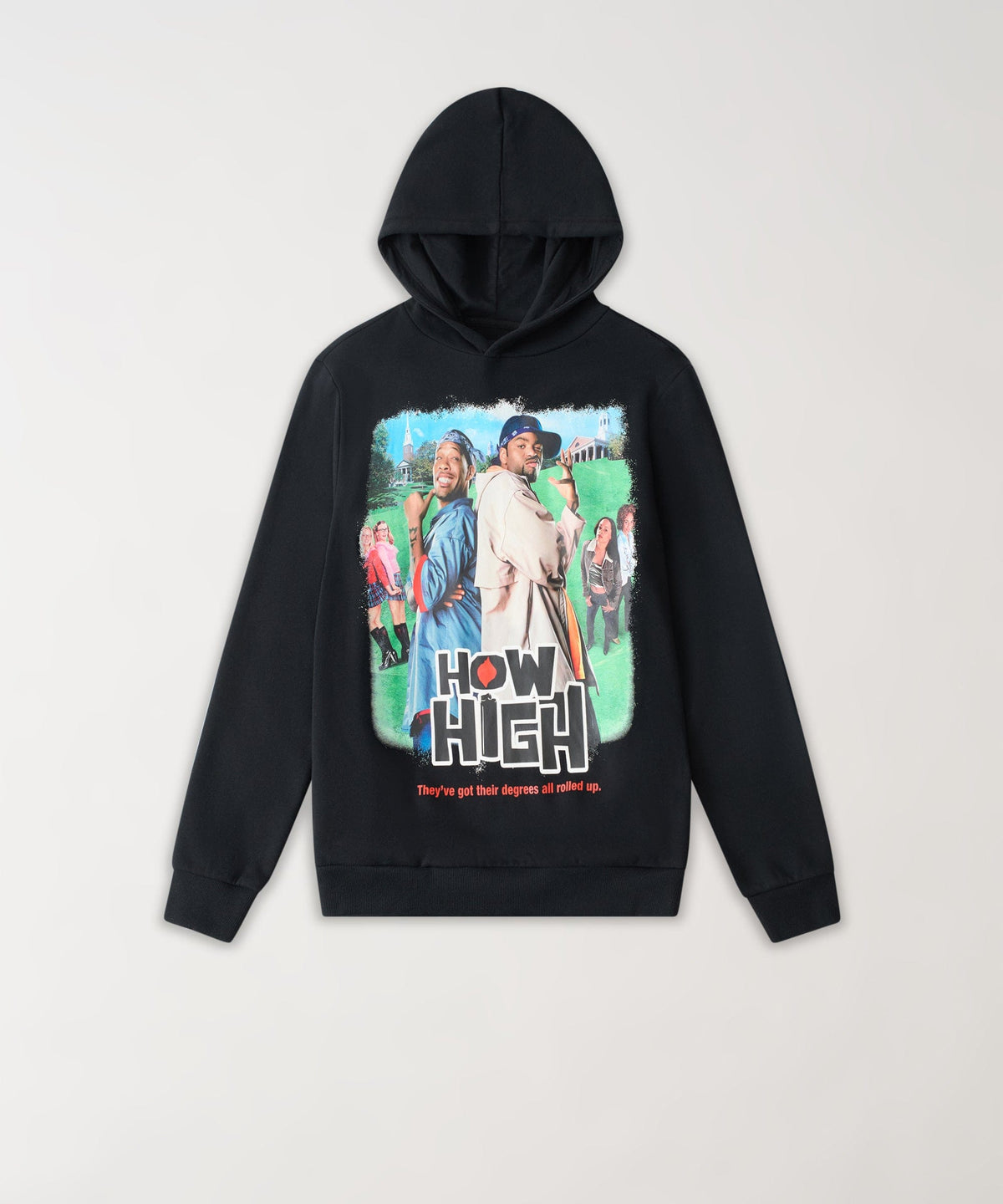 Reason Clothing Deals How High They've Got Their Degrees Graphic Hoodie - Black