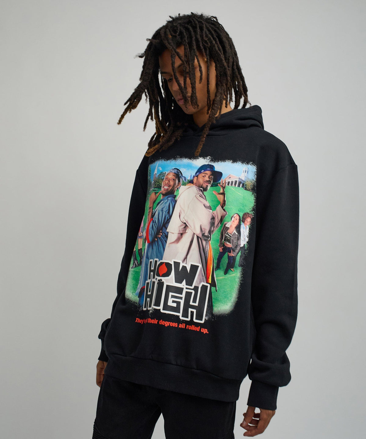Reason Clothing Deals How High They've Got Their Degrees Graphic Hoodie - Black