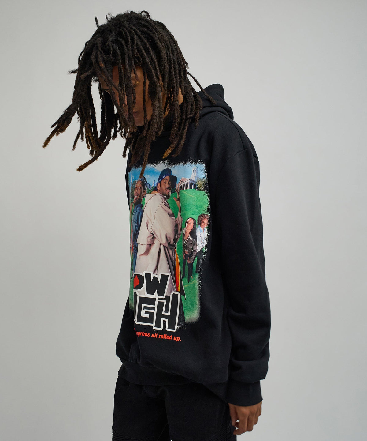 Reason Clothing Deals How High They've Got Their Degrees Graphic Hoodie - Black