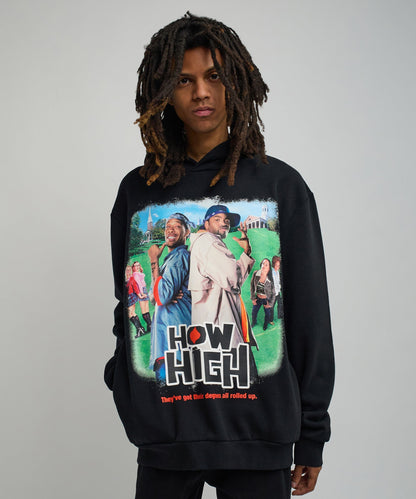 Reason Clothing Deals How High They've Got Their Degrees Graphic Hoodie - Black