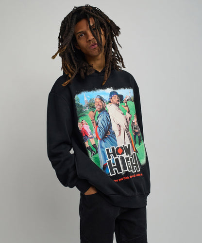 Reason Clothing Deals How High They've Got Their Degrees Graphic Hoodie - Black