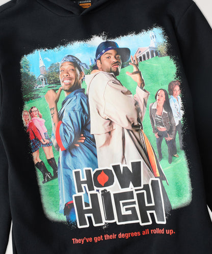Reason Clothing Deals How High They've Got Their Degrees Graphic Hoodie - Black