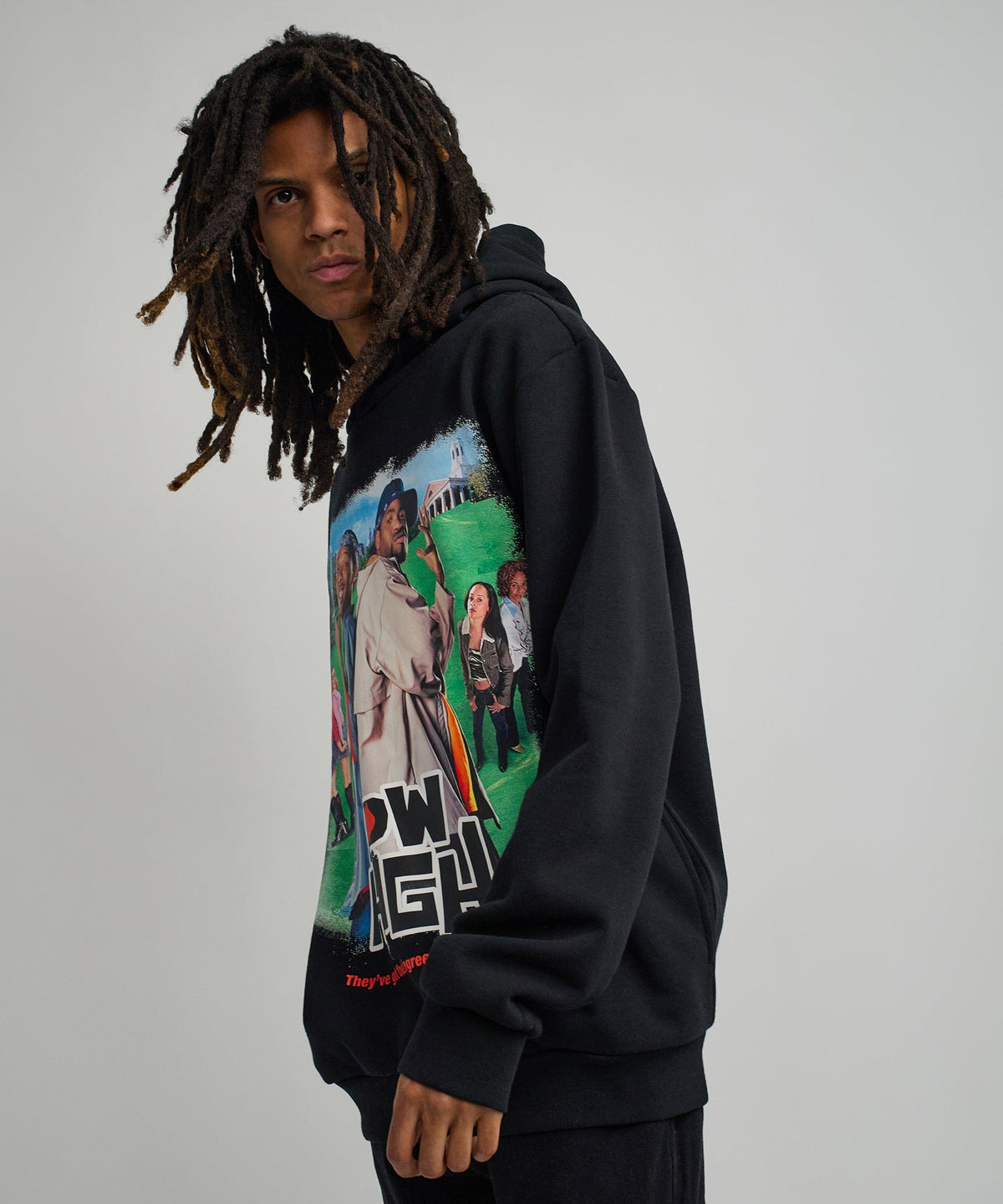 Reason Clothing Deals How High They've Got Their Degrees Graphic Hoodie - Black