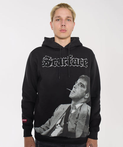 Reason Clothing Top Pick Scarface Old English Hoodie - Black