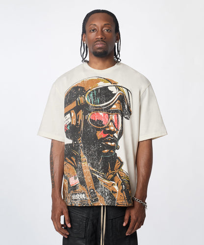 Reason Clothing Essential Soldier Respect All Short Sleeve Tee - Cream