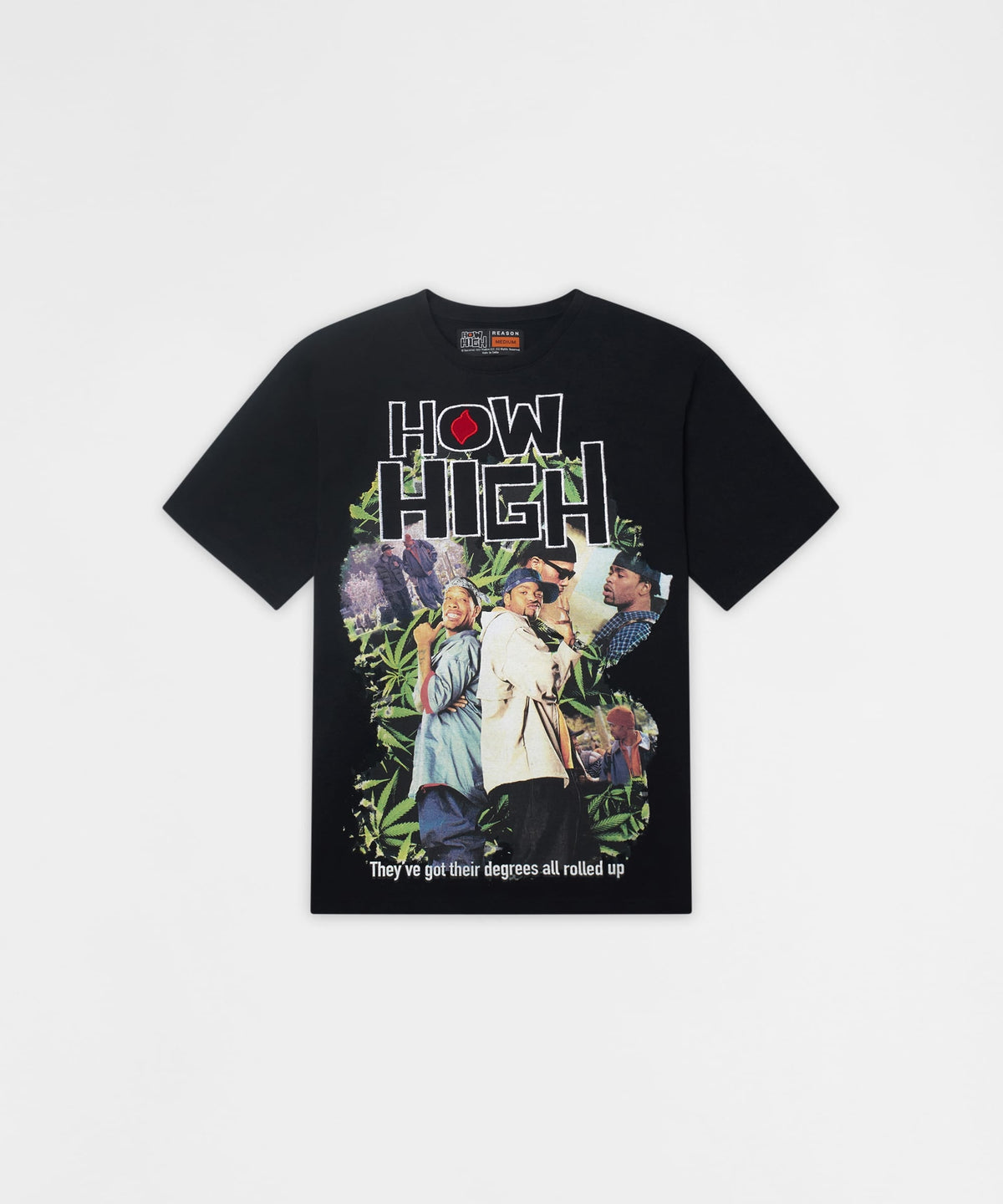 Reason Clothing Hot Sale How High They've Got Their Degrees Graphic Short Sleeve Tee - Black