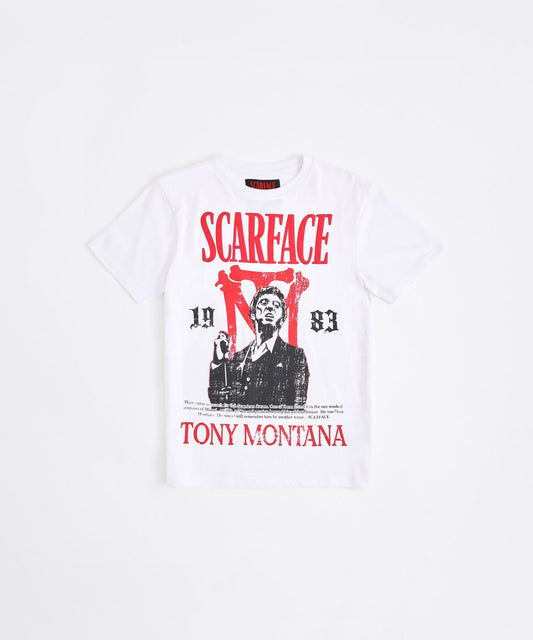 Reason Clothing Deals Scarface Tony Montana Short Sleeve Tee - White