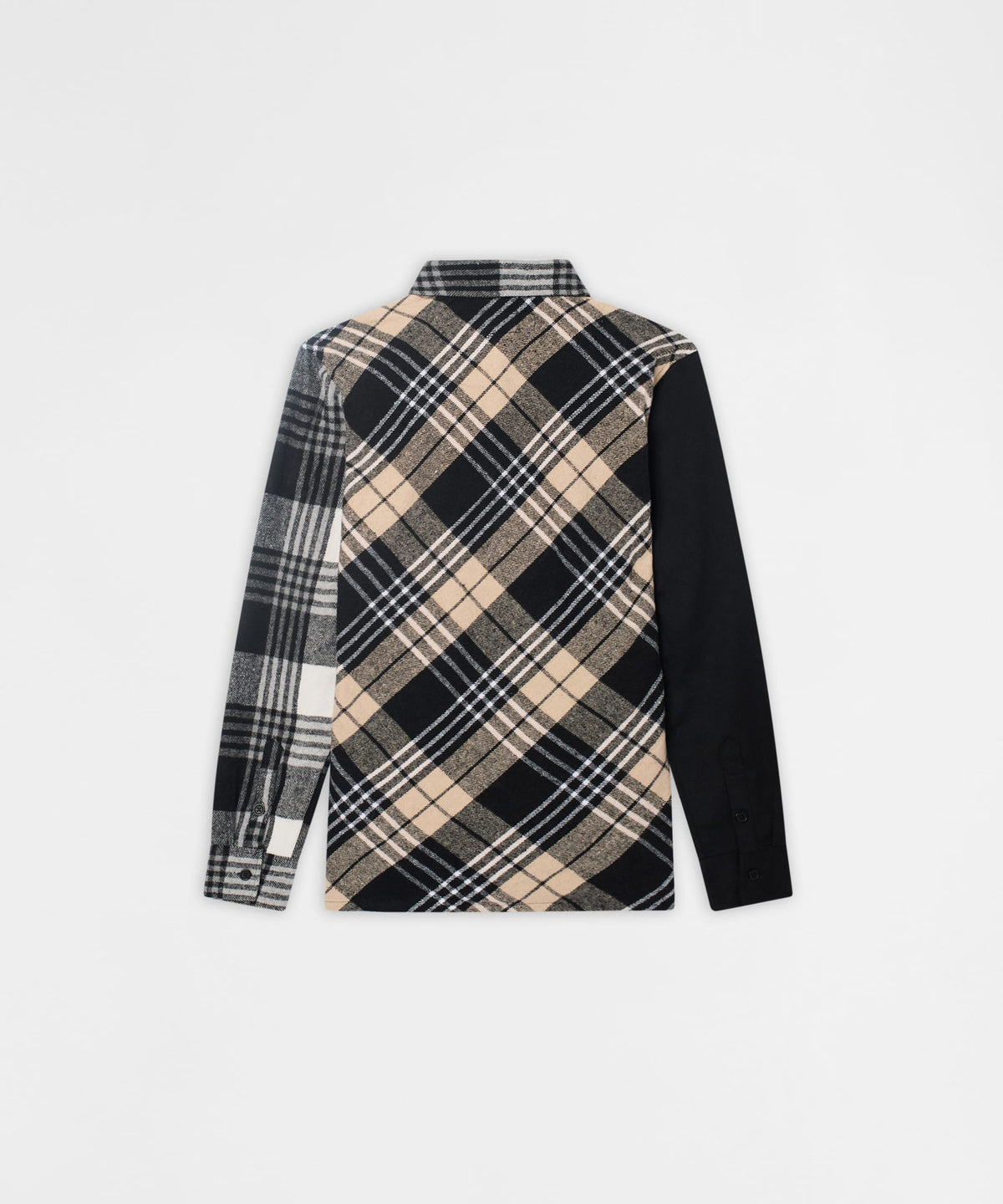 Reason Clothing Exclusive Snakes Flannel Checkered Button Down Long Sleeve Shirt - Grey
