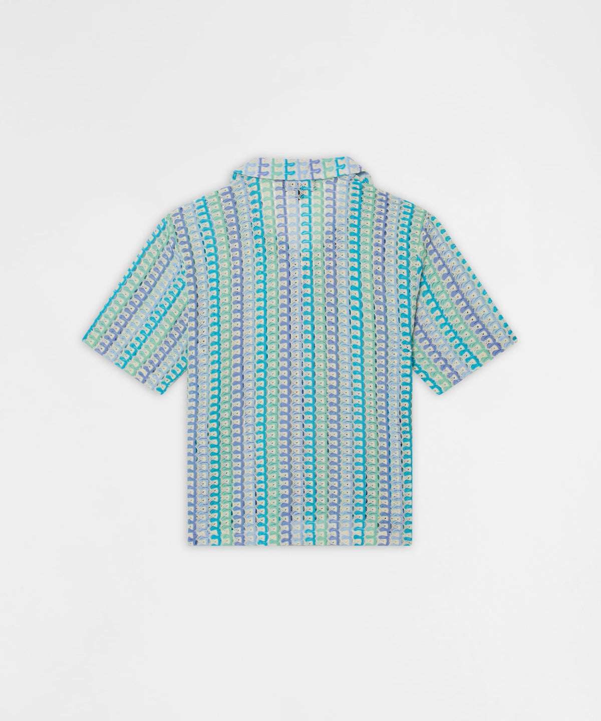 Reason Clothing Exclusive Ocean Escape Button-Down Textured Knit Short Sleeve Shirt - Multicolor