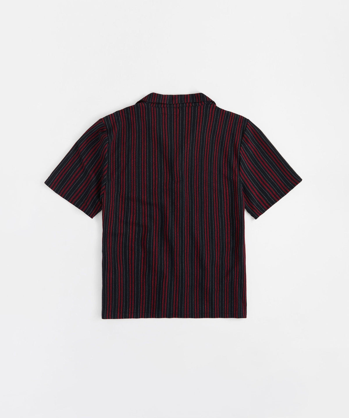 Reason Clothing Recommended Nightshift Jacquard Button Down Short Sleeve Knit Shirt - Black