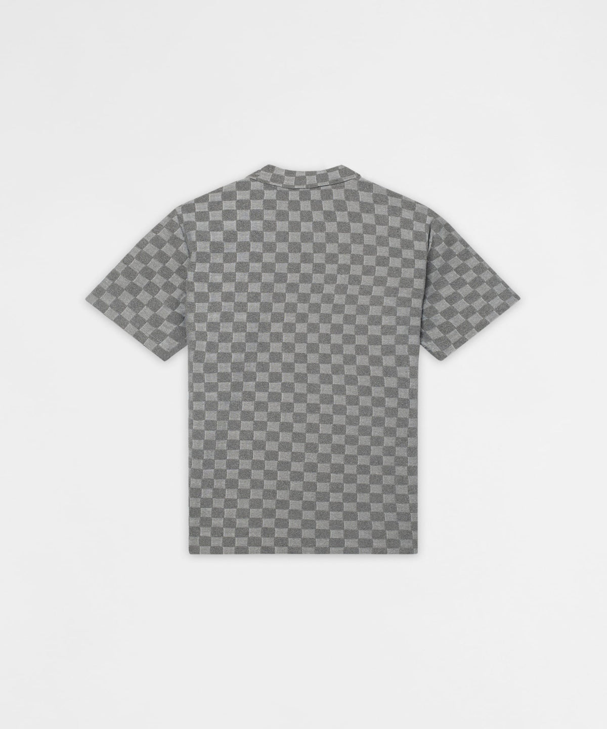 Reason Clothing Essential Checkerboard Viscose Button-Down Shirt - Grey