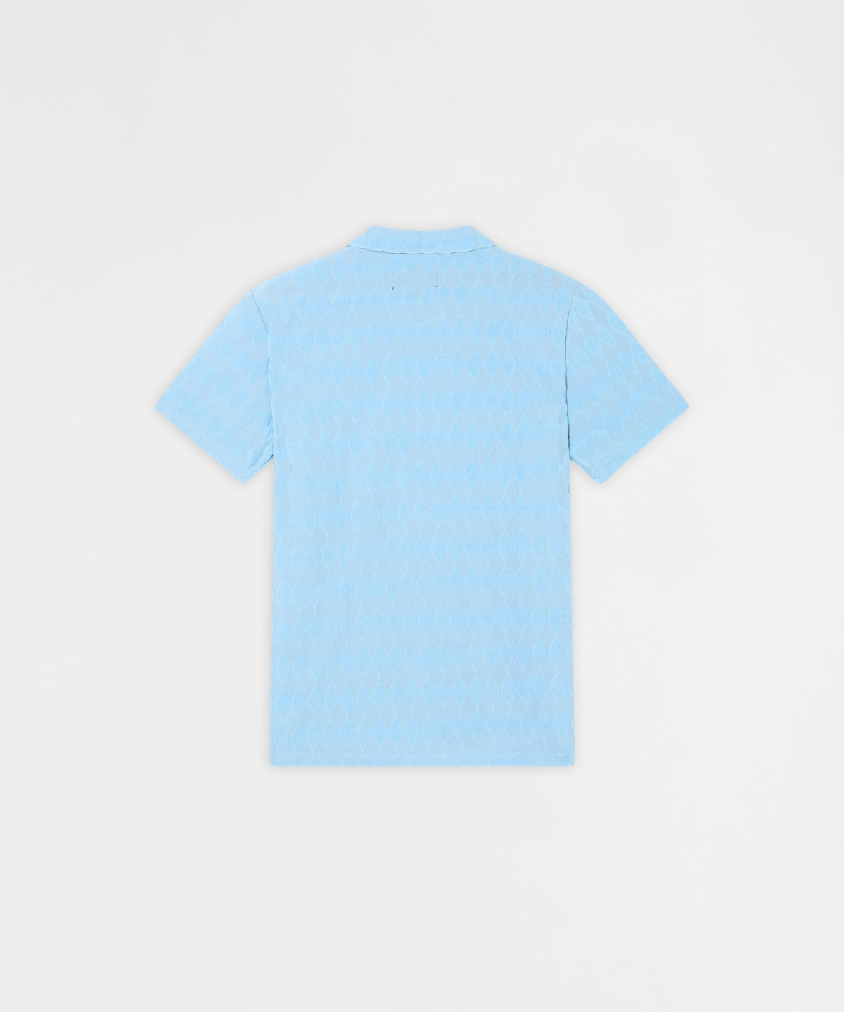 Reason Clothing Exclusive Diamond Plate Viscose Short Sleeve Shirt - Light Blue