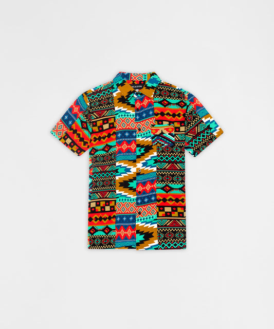 Reason Clothing Hot Sale Aztec Print S/S Shirt