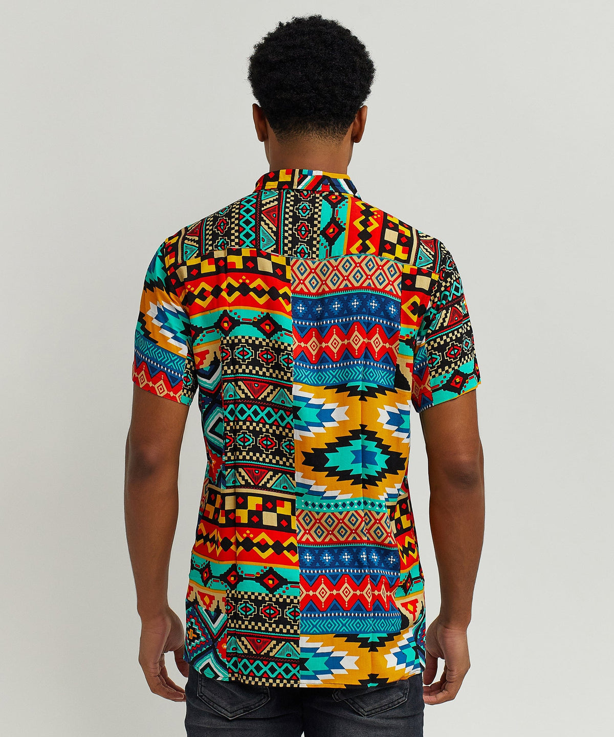 Reason Clothing Hot Sale Aztec Print S/S Shirt