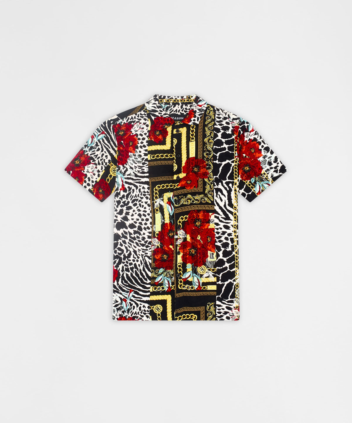 Reason Clothing Value Floral & Chains Woven Shirt - Red