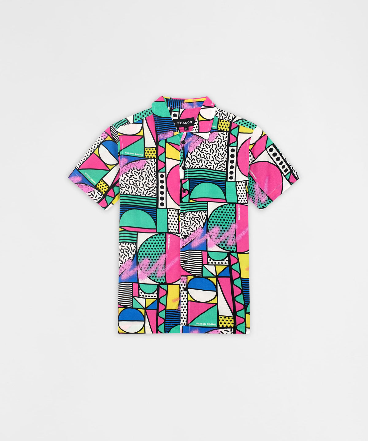 Reason Clothing Everyday Memphis Viscose Button-Down Short Sleeve Shirt - Multicolor