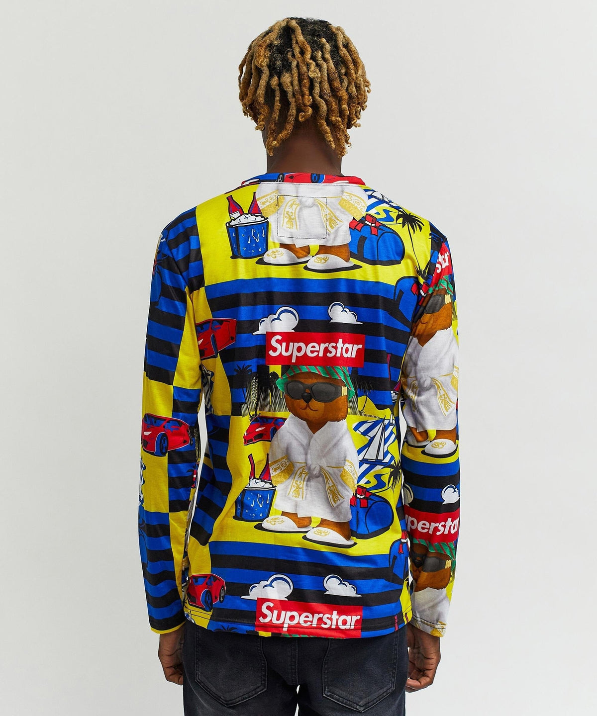 Reason Clothing Best Price Superstar Allover Print Long Sleeve Tee
