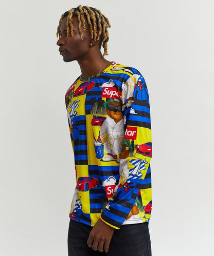 Reason Clothing Best Price Superstar Allover Print Long Sleeve Tee