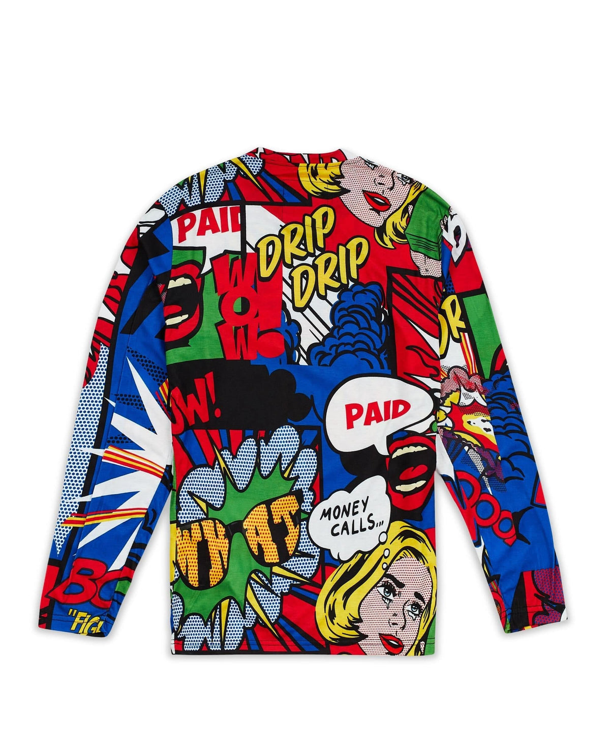 Reason Clothing Featured Money Drip Allover Print Long Sleeve Tee