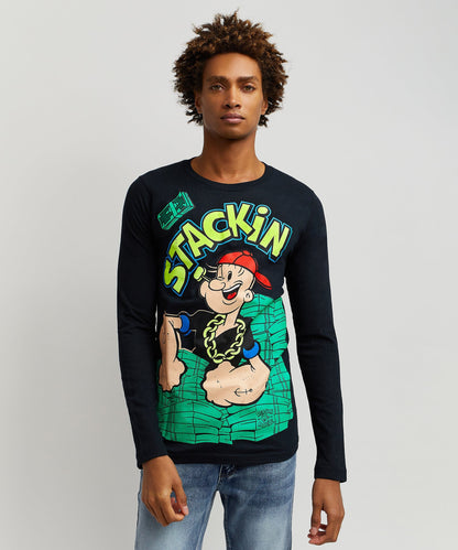 Reason Clothing Featured Popeye Stackin Long Sleeve Tee
