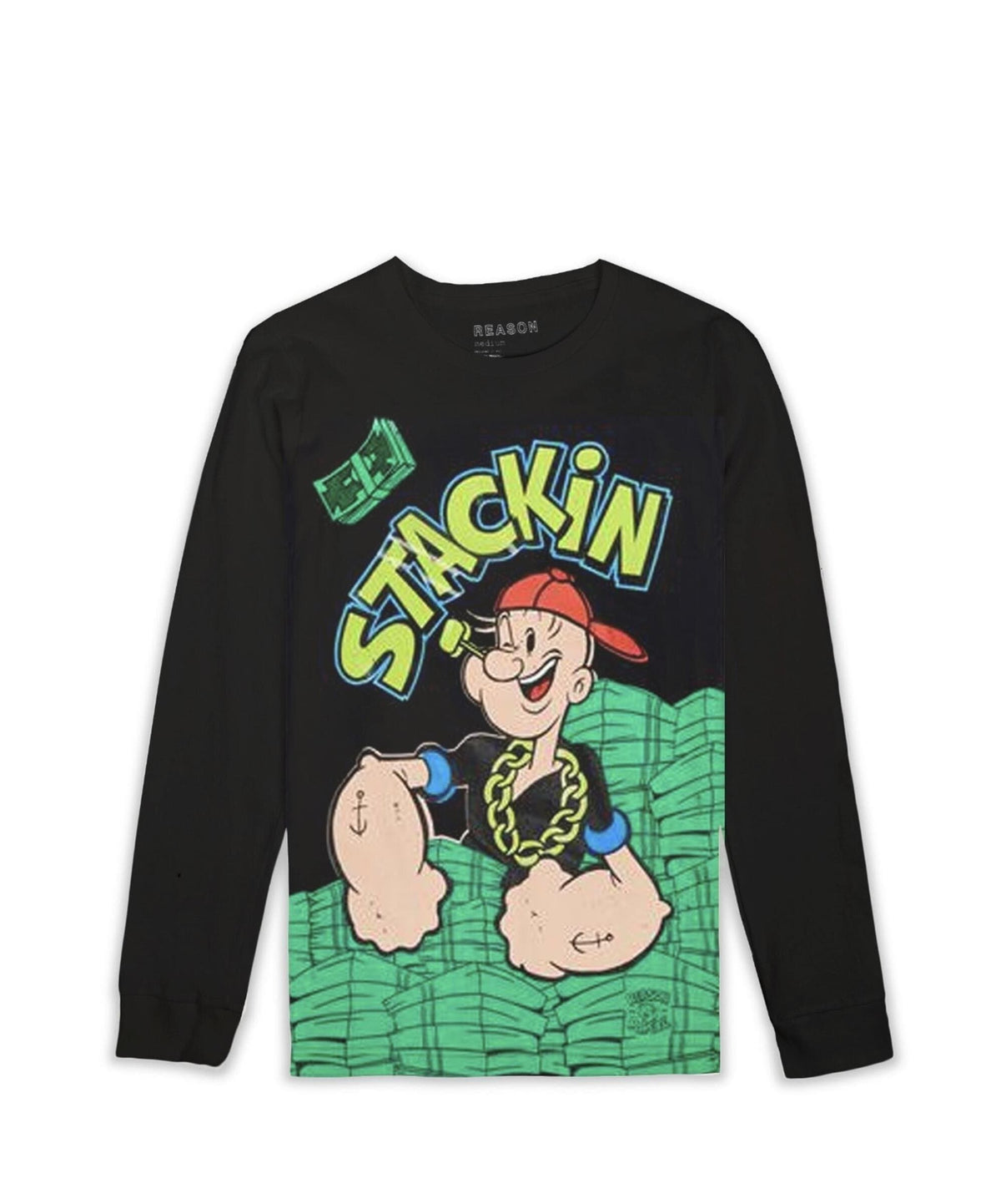 Reason Clothing Featured Popeye Stackin Long Sleeve Tee