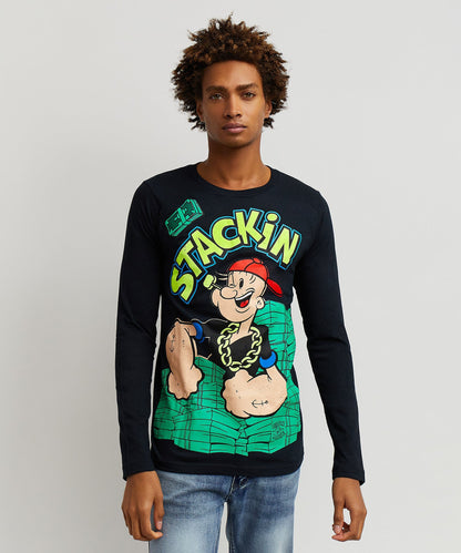 Reason Clothing Featured Popeye Stackin Long Sleeve Tee